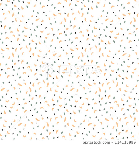 seamless pattern with pastel dots on white background 114133999