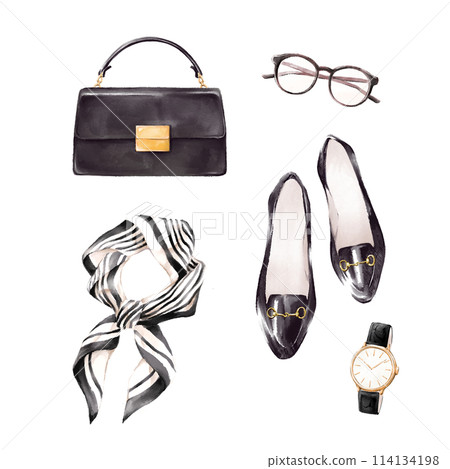 Stylish bags, shoes and fashion accessories 114134198