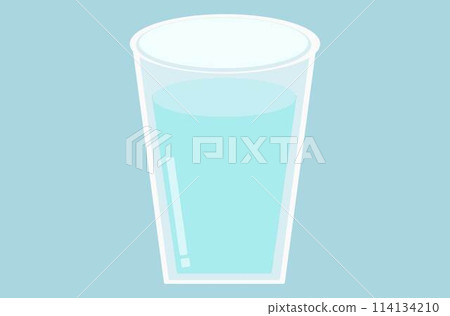 玻璃杯中的水。向量圖 玻璃杯中的水。向量圖 114134210