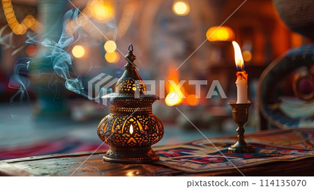 Ramadan Lantern in low light mode, Eid Al-Adha 114135070