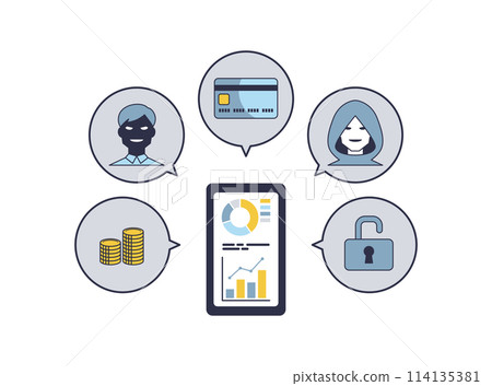 關於智慧型手機和安全的插圖 114135381
