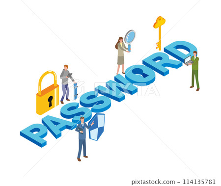 Password image illustration Password image illustration 114135781