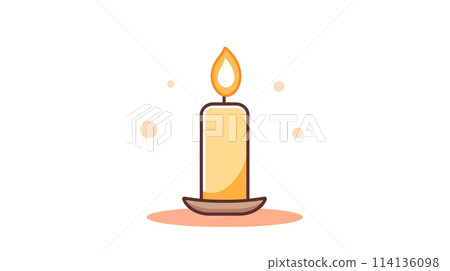 Hand drawn cartoon candle illustration material Hand drawn cartoon candle illustration material 114136098