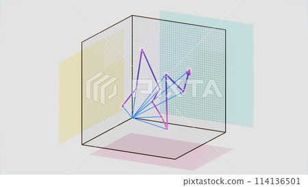 Science Meets Art: A Colorful Display of Vector Mathematics, 3D rendering. 114136501