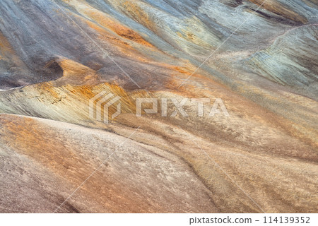 Vivid Tunupa Volcano Colors in Textured Landscape 114139352