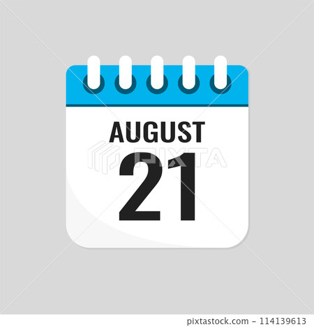 Icon page calendar day - 21 August 114139613