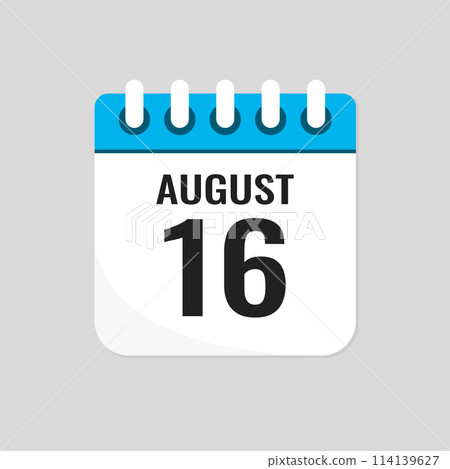Icon page calendar day - 16 August 114139627