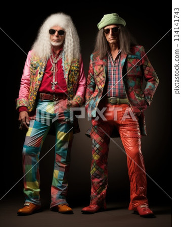 Vintage Retro style, feshion clothing, 1970s fashion, Bellbottoms 70s, hipsters, bell bottom pants, frayed jeans, midi skirts, maxi dresses, tie-dye, peasant blouses, and ponchos 114141743