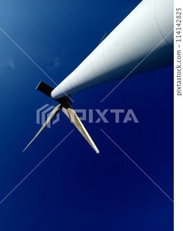 Wind turbines on the sky bakground 114142825
