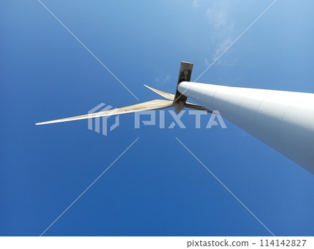 Wind turbines on the sky bakground 114142827