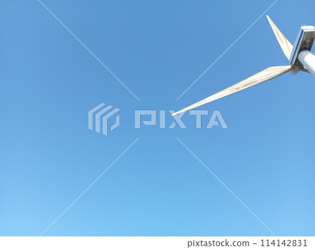 Wind turbines on the sky bakground 114142831