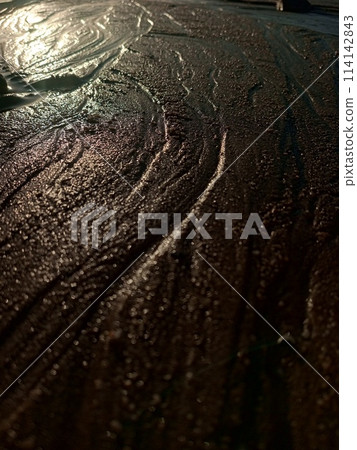 Beach sand texture close up 114142843