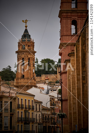 Small Spanish town summer streets Small Spanish town summer streets 114142899