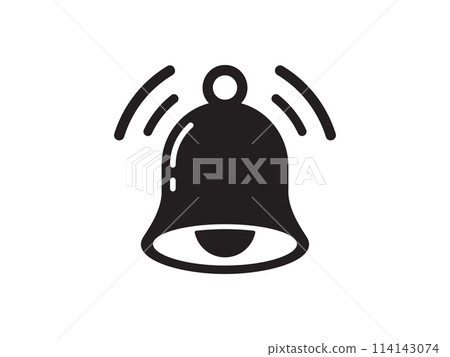 Notification bell icon isolated on white background. Black ringing bell with notification for social media reminder. Alert of incoming inbox message. Vector icon Notification bell icon isolated on white background. Black ringing bell with notification for social media reminder. Alert of incoming inbox message. Vector icon 114143074