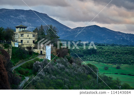 Ronda town surroundings Spain landscape  114143084