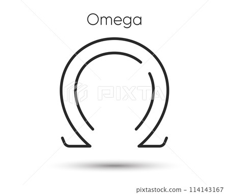 Omega uppercase line icon. Last Greek letter symbol. Ohm sign. Illustration for web and mobile app. Line style mathematics Omega function icon. Final letter in the Greek alphabet. Vector Omega uppercase line icon. Last Greek letter symbol. Ohm sign. Illustration for web and mobile app. Line style mathematics Omega function icon. Final letter in the Greek alphabet. Vector 114143167