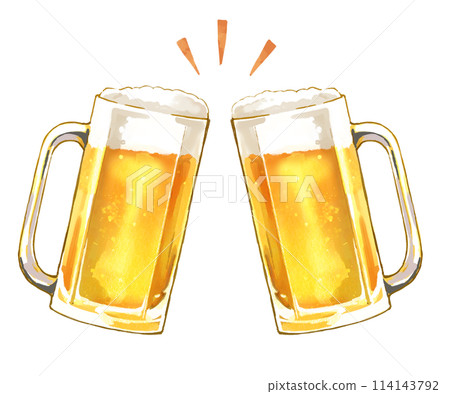 A toast with draft beer 114143792