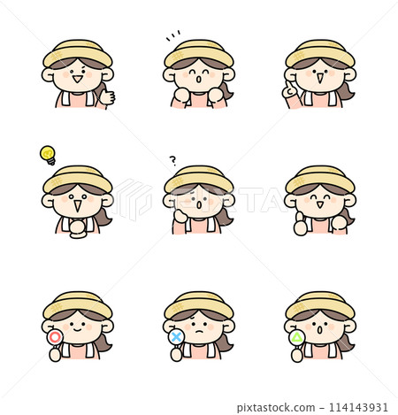 Farmer illustration set 114143931