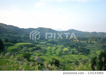 Rice terraces surrounded by mountains: Hoshitoge in Niigata Rice terraces surrounded by mountains: Hoshitoge in Niigata 114143960