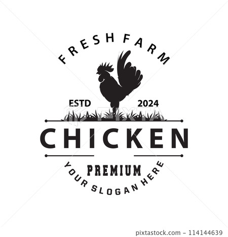 Chicken Logo, For Roast Chicken Restaurant, Farm Vector, Simple Minimalist Design For Restaurant Food Business Chicken Logo, For Roast Chicken Restaurant, Farm Vector, Simple Minimalist Design For Restaurant Food Business 114144639