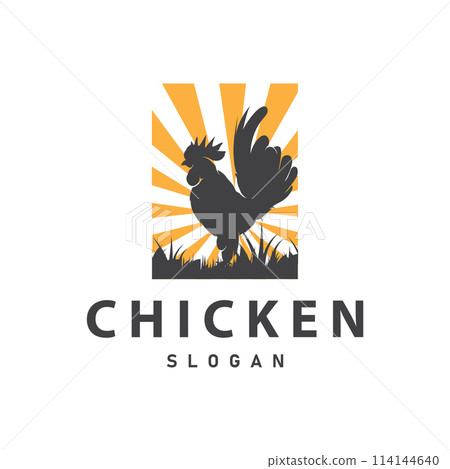 Chicken Logo, For Roast Chicken Restaurant, Farm Vector, Simple Minimalist Design For Restaurant Food Business Chicken Logo, For Roast Chicken Restaurant, Farm Vector, Simple Minimalist Design For Restaurant Food Business 114144640