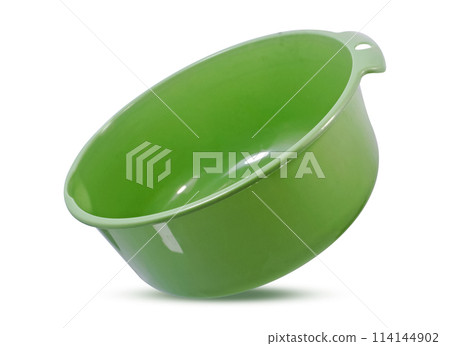 Small Green Plastic Tub with Handle 114144902