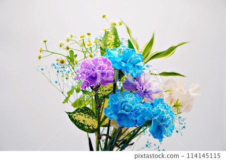 令人印象深刻的色彩繽紛和華麗的花束 114145115