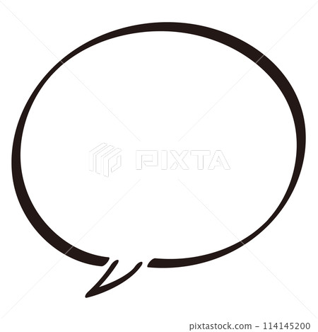 Roughly hand-drawn speech bubble/black border 114145200