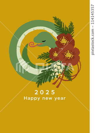 2025 蛇年新年賀卡模板 114145357