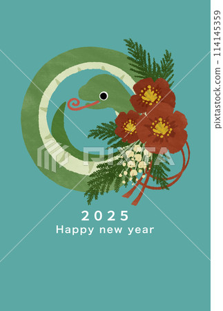 2025 蛇年新年賀卡模板 114145359