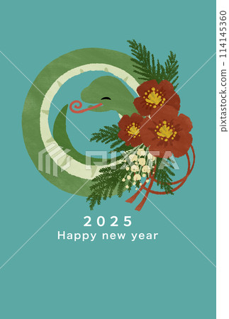 2025 蛇年新年賀卡模板 114145360