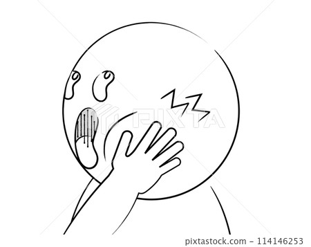 The person being slapped The person being slapped 114146253