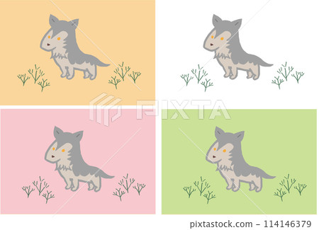 狼插畫素材合集 114146379