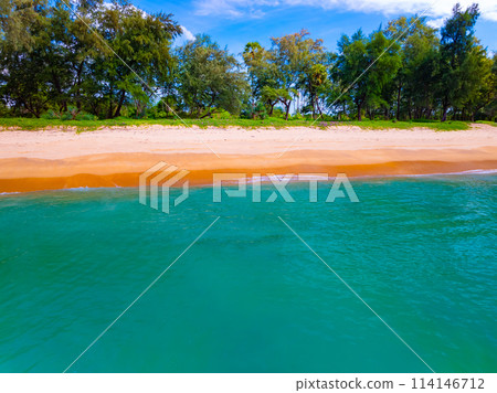Aerial view Beautiful sea in summer season in Thailand 114146712