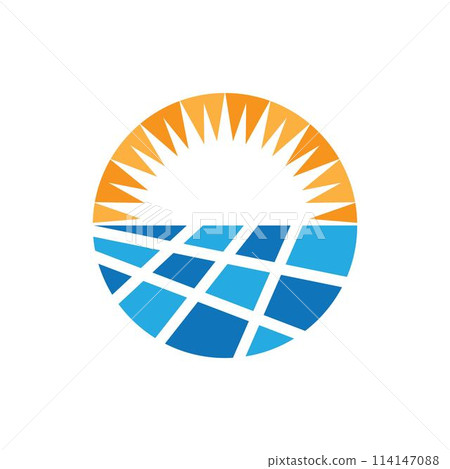 Solar tech logo template 114147088