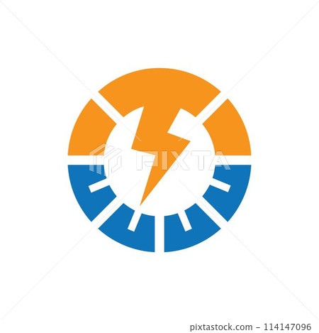 Solar tech logo template 114147096