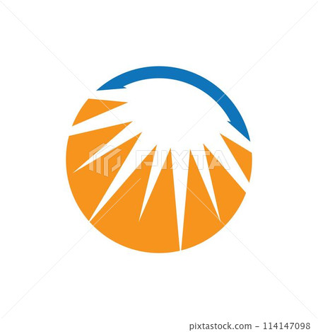 Solar tech logo template 114147098
