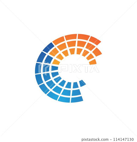 Solar tech logo template 114147130