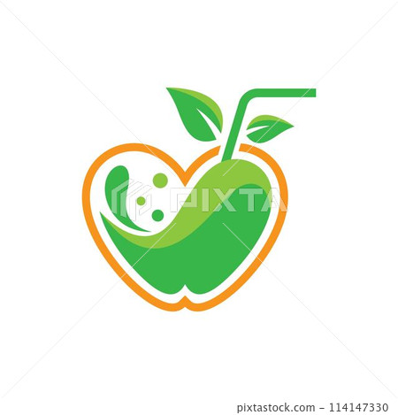 Fresh juice logo images illustration 114147330