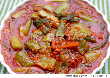 Kimchi korea food, cucumber kimchi 114148491