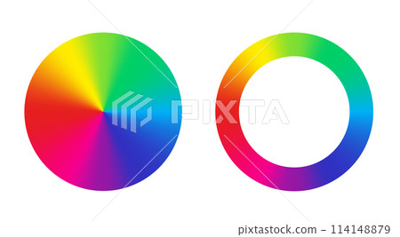 Set of color picker circles 114148879