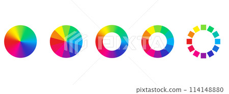 顏色選擇器圓圈和 12 種色調集 114148880