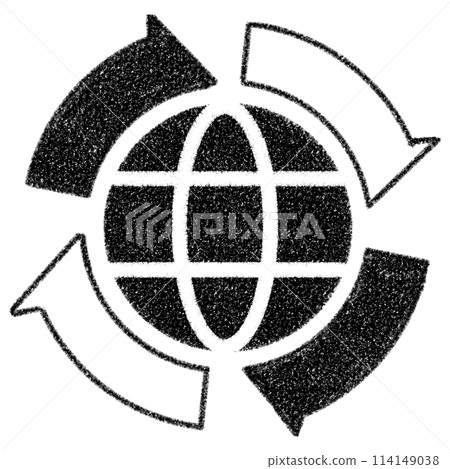 A cool and stylish illustration of the Earth in black and white A cool and stylish illustration of the Earth in black and white 114149038