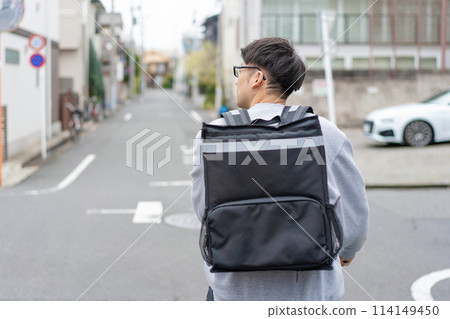 Food delivery staff Food delivery staff 114149450