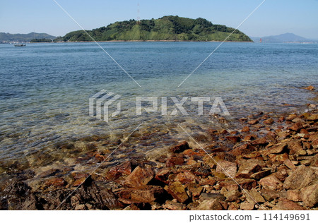 從馬島眺望兒島的來島海峽 從馬島眺望兒島的來島海峽 114149691