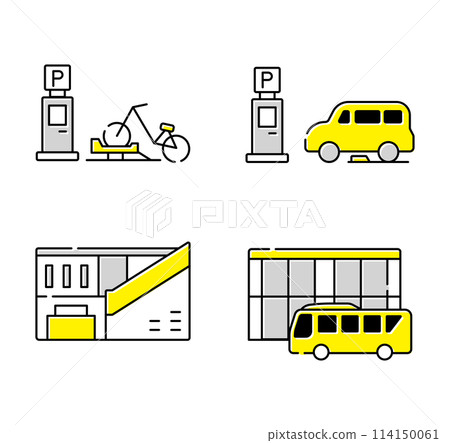 Transportation icon set 114150061