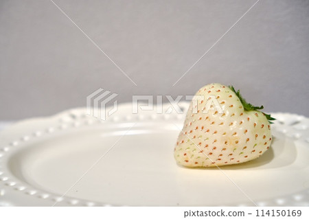 White strawberry with a heart 114150169