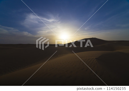 Sahara desert in Mhamid El Ghizlane, southern Morocco, before sunset Sahara desert in Mhamid El Ghizlane, southern Morocco, before sunset 114150235