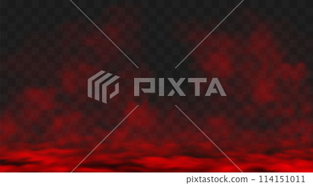 Red fog smoke effect. Color light cloud background 114151011