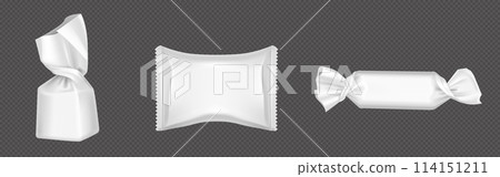 Candy wrappers set on transparent background 114151211